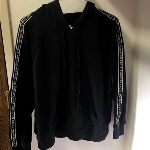 good condition black & white ae hoodie